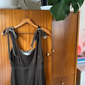 Birdy Grey Olive Green Velvet Dress